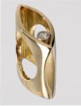 Ring Brillant Look, 750er Gelbgold, Brillant 0,18ct TW vsi